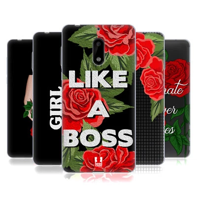 FUNDA HEAD CASE DESIGNS ROSAS ROJAS GEL SUAVE PARA TELÉFONOS NOKIA 1 Foto 1 de 4