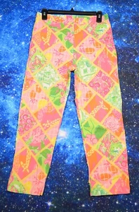 Lily Pulitzer Damen Abstrakt Blumenmuster Tiermotiv Slim Fit Hose Multi Größe 4 - Bild 1 von 8