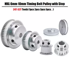 MXL Timing Belt Pulley 24T-32T Synchronous Wheel For 6mm 10mm Width Belts 3D/CNC - Picture 1 of 6