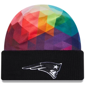 Men's New England Patriots New Era Black NFL Crucial Catch Cuffed Knit Hat - Picture 1 of 2