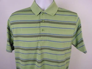 Ahead Extreme Polo Shirt Size S Small Green Striped Short Sleeve - Picture 1 of 12