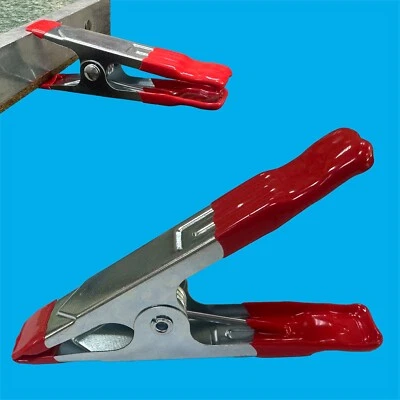 8x 4" 100mm Large Metal Spring Grip Clamps Woodworking Clips Tool Market Stall - Image 1 of 4