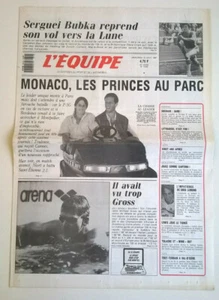 L'EQUIPE N°12.839 du 19/08/1987 - Monaco, les princes au Parc/ Vu trop Gross - Foto 1 di 4