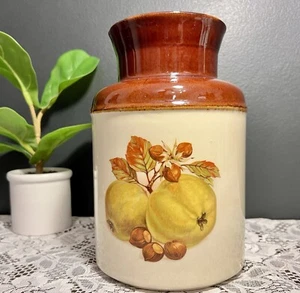 Vintage McCoy Pottery Autumn Fruit Harvest Crock 9" Tall Canister 253 USA no lid - Picture 1 of 7