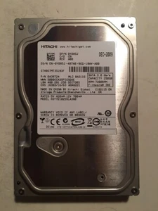 HITACHI SATA 3.5 INCH 250GB FW 38E, P/N 0A38724, MLC BA3116, DS/N CN-0Y085J - Picture 1 of 3