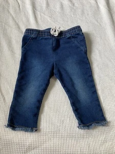 Cat and Jack baby girl jean joggers size 3-6 M - Picture 1 of 3