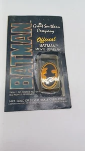 Selten 1989 Vintage Batman 14kt emailliertes Revers Film Promo Schmuck Pin C1678 - Bild 1 von 13