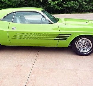 Kit de rayas laterales negro brillante para Dodge Challenger Rallye 1972 1973 1974 Foto 1 de 2