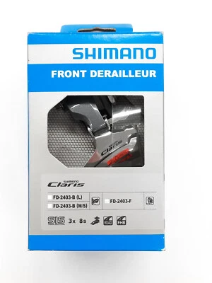 Shimano Claris Front Derailleur FD-2403 Braze-on 8 Speed Triple Bottom Pull NEW - Image 1 of 4