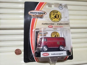 Matchbox Collectibles 50th Anniversary 2001 Dark Red VW Volkswagen Van NuInBblpk - Picture 1 of 3