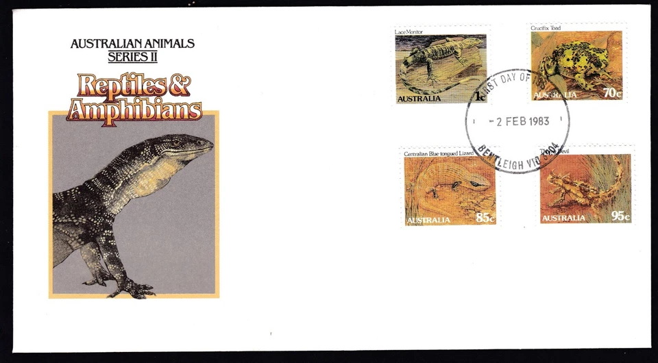 1983 AUSTRALIAN ANIMALS SERIES II REPTILES DECIMAL STAMP FIRST DAY COVER #2414 - Image 1 of 1