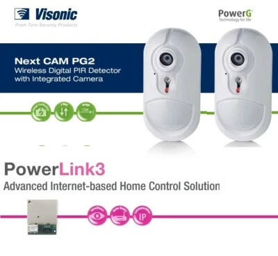 Visonic  Powerlink 3 Brodband IP Module + 2 pcs next cam pg2 868-0mhz - Image 1 of 4
