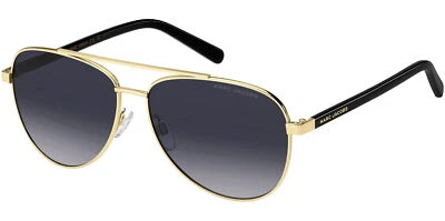Marc Jacobs Women's Gold-Tone/Black Aviator Sunglasses - MARC760S 0RHL 9O - Image 1 of 3