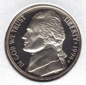 1994-S PROOF JEFFERSON NICKEL - Picture 1 of 2