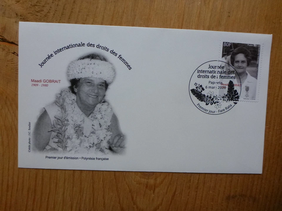 FRENCH POLYNESIA 2020 INTERNATIONAL WOMENS DAY FDC FIRST DAY COVER- M.GOBRAIT - Image 1 of 1