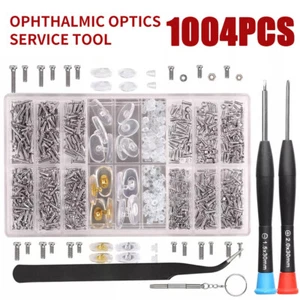 Optical Repair Tool Set Eyeglass Nut Screws Screwdriver Watch Glasses Nose Pads - Picture 1 of 12
