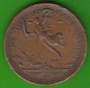 Spain Bronze Medal 1710 on The Battle At Villaviciosa 42 MM nswleipzig - Picture 1 of 3