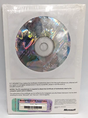 MICROSOFT WINDOWS 98 SE SECOND EDITION FULL OPERATING SYSTEM MS WIN 98SE =NEW= - Image 1 of 4