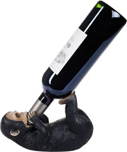 BRUBAKER Wine Bottle Holder Thirsty Monkey - Drunk Animals - Monkey Polyresin - Picture 1 of 9