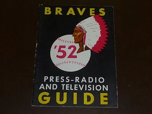 VINTAGE 1952 BOSTON BRAVES LAST YEAR MEDIA GUIDE  EX - Picture 1 of 1