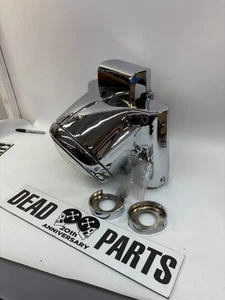 Harley Softail 86-17 chrome headlamp fork cover housing nacelle - Picture 1 of 5