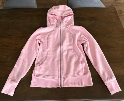 Chaqueta con Capucha Cremallera Completa Lululemon Scuba Rosa Rocío Para Mujer Talla 8 Excelente Foto 1 de 4
