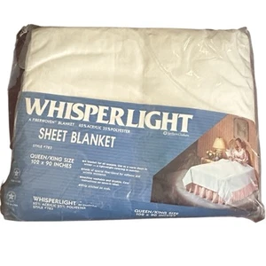 Manta Sábana De Colección Esmond Whisperlight 70x90 QUEEN KING Blanca Crema PAQUETE ABIERTO - Imagen 1 de 2
