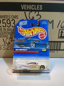 1999 Hot Wheels '59 Impala ENAMEL WHITE NON-PEARL PAINT VARIATION #1000 Rare (BB - Bild 1 von 6