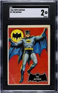 1966 Topps Batman Card #1 The Batman SGC 2 Good - Free Shipping - Picture 1 of 2