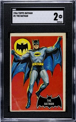 1966 Topps Batman Card #1 The Batman SGC 2 Good - Free Shipping - Image 1 of 2
