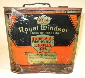 Vintage ROYAL WINDSOR 2 gal, "Stubby" Ölkanne, leer; ca 40er Jahre - Bild 1 von 6