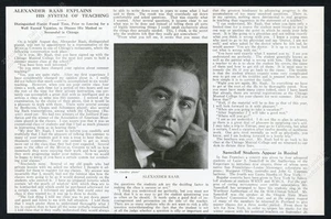 1926 Alexander Raab photo Chicago teaching interview vintage print article - Picture 1 of 7