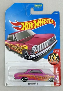 Chevy II 14/365 HW Flames 7/10 rosa con MC5s 2015 Car Flames - Imagen 1 de 5