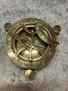 West London Vintage Maritime Messing Maritime Sonnenuhr Kompass - Bild 1 von 7