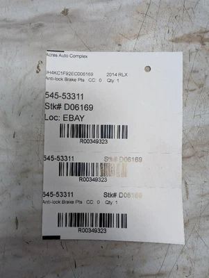 Pieza de freno antibloqueo tracción delantera compatible con 14-17 RLX 349323 Foto 1 de 4