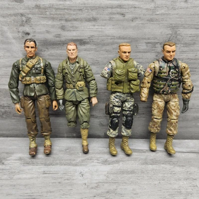 Unimax Forces Of Valor 1:18 WWII Action Figure 4" Lot (4) PARTS REPAIR - Image 1 of 4