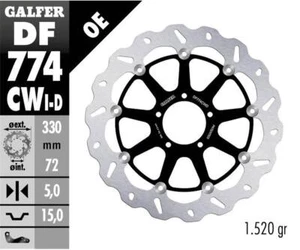 Disque frein avant Galfer WAVE FLOAT CP R DUCATI MULTISTRADA V4 S/SP 2021 2024 - Imagen 1 de 1