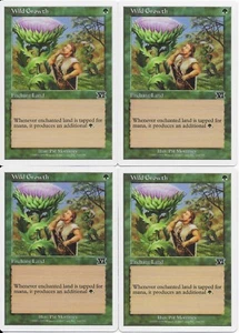 MTG: WILD GROWTH 6th Edition COMMON; played, Excellent condition x4 - Picture 1 of 2