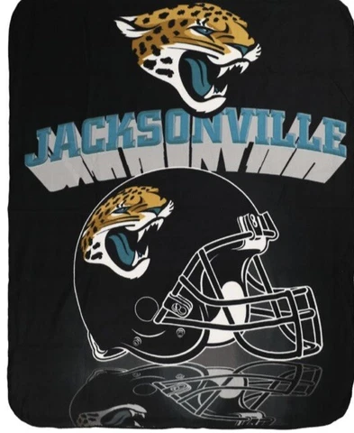 NFL Jacksonville Jaguars Fleece Throw Blankets 50"x60" Whip Stitched New Warm Cover