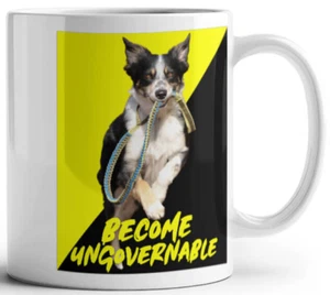 Taza de café Become Ungovernable perro libertario meme divertido regalo político 2024 - Imagen 1 de 3