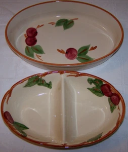 Lovely Franciscan Apple Oval Divided Dish - Picture 1 of 2