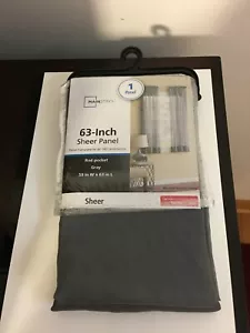 BRAND NEW MAINSTAYS SINGLE PANEL 63 INCH SHEER VOILE CURTAIN  - Picture 1 of 8