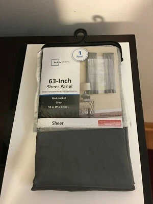 NUEVA CORTINA DE GASA TRANSPARENTE DE 63 PULGADAS PANEL ÚNICO PILARES  Foto 1 de 4