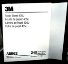 (100-pck) 3M 86962 9" X 11" 240 Grit 405U Sandpaper Coated Abrasive Sheets (HR)