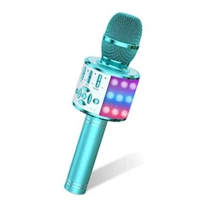 Kids Karaoke Microphone Machine Toys for Girlstooth Microphone with LED Blue - Picture 1 of 7