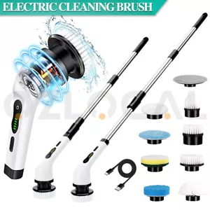 Rechargeable Spin Scrubber Electric Turbo Scrub Cleaning Brush Cordless 9 heads - Picture 1 of 14