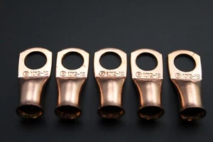 CONECTOR TERMINAL CRIMPADO CALIBRE 1/0 COBRE 1/2 ANILLO 5 PK AWG BATERÍA TERMINAL CUR1012 - Imagen 1 de 8