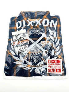 Camisa Dixxon Mujer Mediana Abotonada Alta Cincos Franela Azul/Naranja Halloween - Imagen 1 de 3
