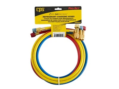 CPS Products HP5NG Premium Refrigerant Charging Hoses with 1/4" SafeMate™ Valves