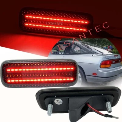 For 1989-1994 Nissan 240SX S13 Smoked RED LED Rear Side Marker Signal Lights 2x Foto 1 de 4